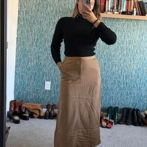 Liz Claiborne 90's Tan Viscose Skirt size medium